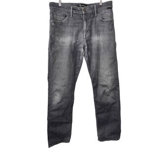 Mavi Jeans Matt Mens 34x33  Denim Medium Wash Gray Grunge Straight Leg Relaxed‎